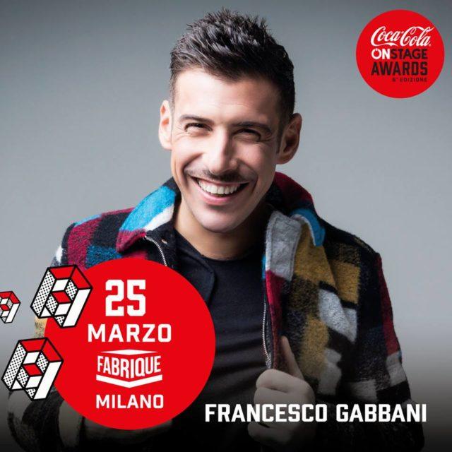 francesco gabbani Coca-Cola Onstage Awards