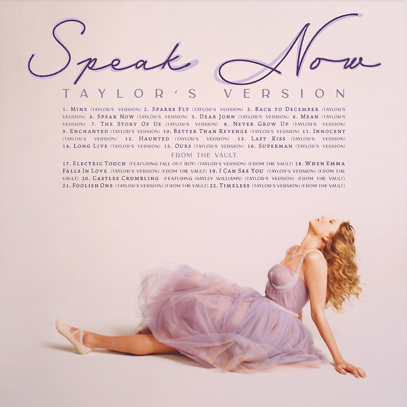 Taylor swift Speak Now (Taylor’s Version) tracklist